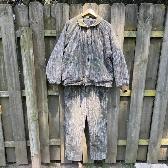 Vtg Walls Blizzard Pruf Realtree Bib Set Men XL Tree Bark Camouflage Made In USA - Picture 1 of 16